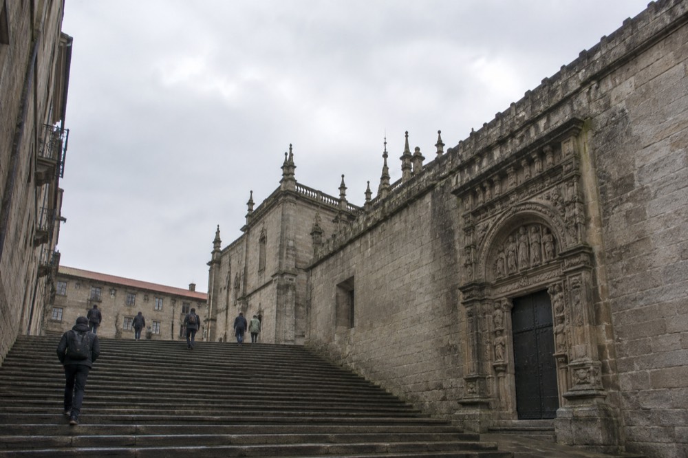 The Holy Door of Santiago de Compostela Cathedral on the Praza da Quintana facade