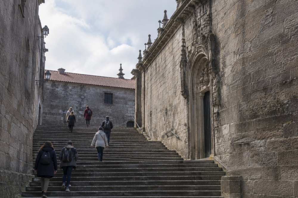The Holy Door on Praza da Quintana behind Santiago de Compostela Cathedral